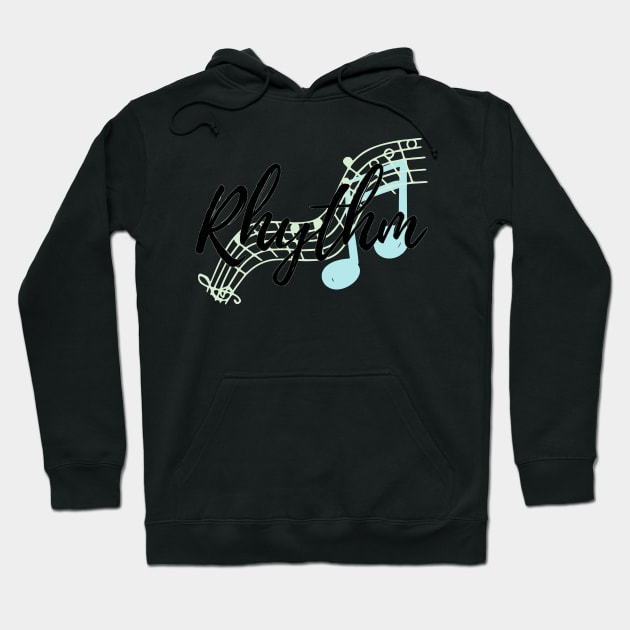 Rhythm Design with Musical Notes Hoodie by ActionFocus